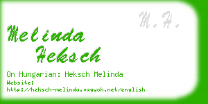 melinda heksch business card